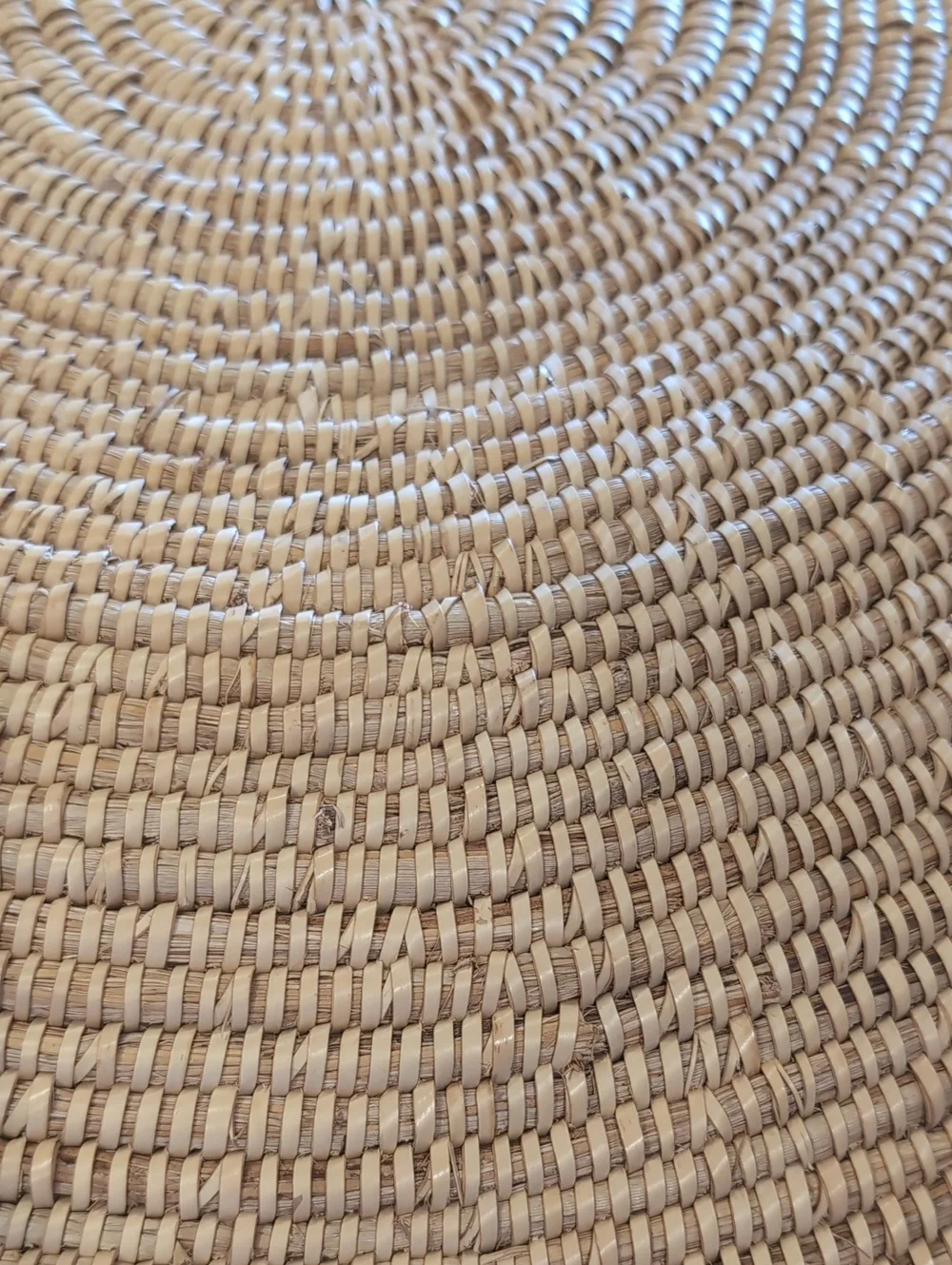 Vintage African Coiled Basket Tray Oversized 22